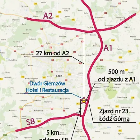 Dwór Giemzów - Autostrada A1 Łódź