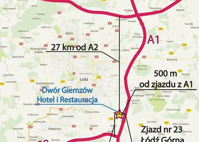 Dwor Giemzow - Autostrada A1 Łódź